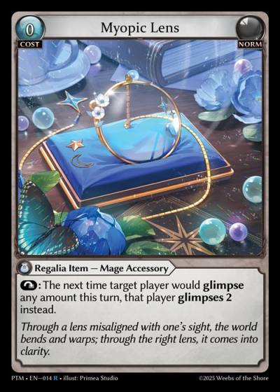 Myopic Lens PTM-EN-014-Foil-Rare (R) - Phantom Monarchs - Grand Archive Card
