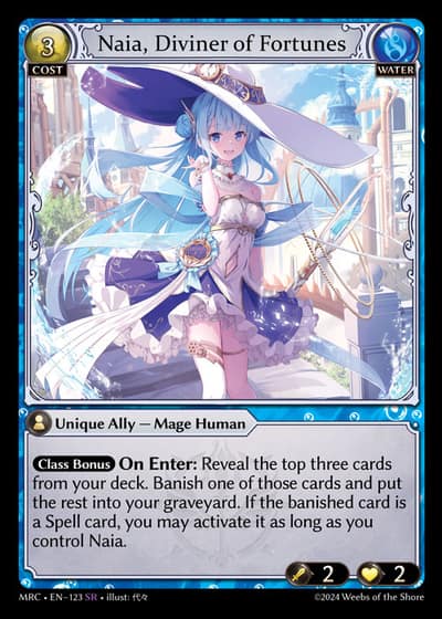 Naia, Diviner of Fortunes MRC-EN-123-Foil-Super Rare (SR) - Mercurial Heart - Grand Archive Card