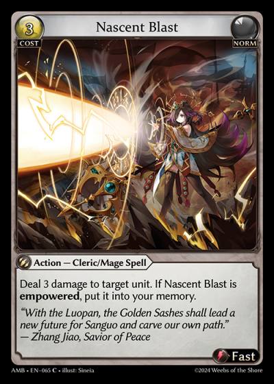 Nascent Blast AMB-EN-065-Foil-Common (C) - Mortal Ambition - Grand Archive Card