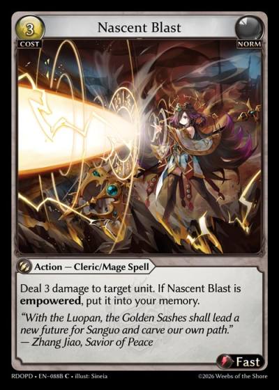 Nascent Blast RDOPD-EN-088B-Normal-Common (C) - Radiant Origins Pantheon Decks - Grand Archive Card
