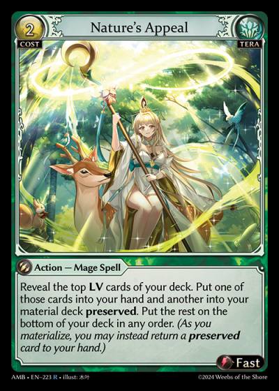 Nature's Appeal AMB-EN-223-Normal-Rare (R) - Mortal Ambition - Grand Archive Card