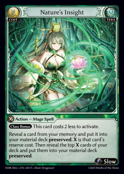 Nature's Insight AMB Alter-EN-244-Foil-Rare (R) - Mortal Ambition Alter Edition - Grand Archive Card