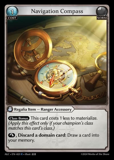 Navigation Compass ALC-EN-023-Foil-Rare (R) - Alchemical Revolution - Grand Archive Card