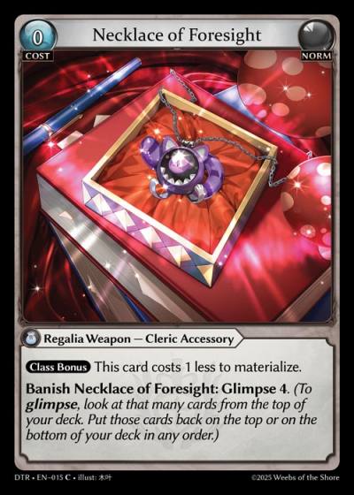 Necklace of Foresight DTR-EN-015-Foil-Common (C) - Distorted Reflections - Grand Archive Card