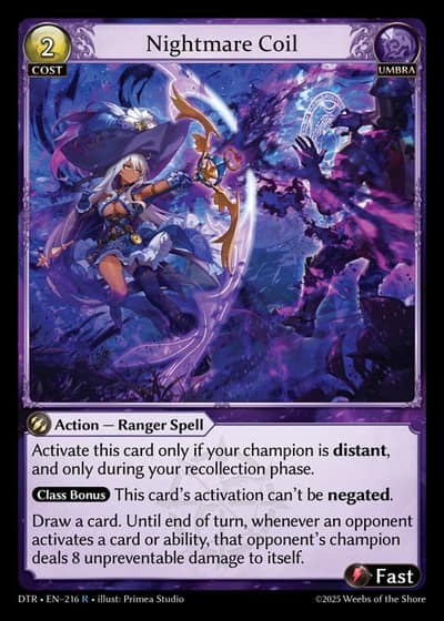 Nightmare Coil DTR-EN-216-Foil-Rare (R) - Distorted Reflections - Grand Archive Card