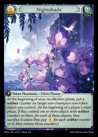 Nightshade HVN-EN-212-Foil-Common (C) - Abyssal Heaven - Grand Archive Card