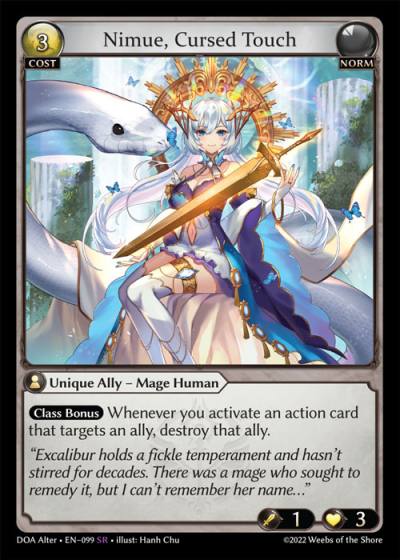 Nimue, Cursed Touch DOA Alter-EN-099-Normal-Super Rare (SR) - Dawn of Ashes Alter Edition - Grand Archive Card
