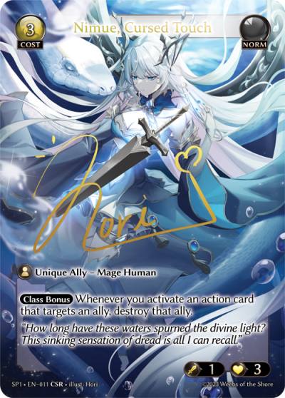 Nimue, Cursed Touch SP1-EN-011-Foil-Collector Super Rare (CSR) - Supporter Pack 1 - Grand Archive Card