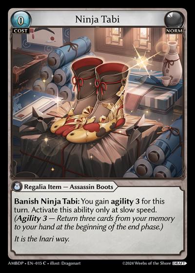 Ninja Tabi AMBDP-EN-015-Normal-Common (C) - Mortal Ambition Draft Pack - Grand Archive Card