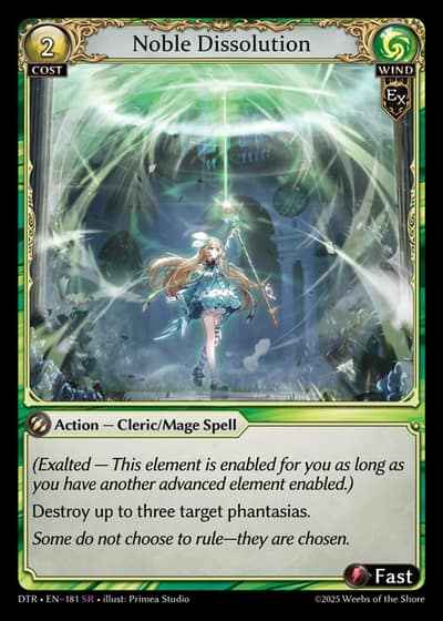 Noble Dissolution DTR-EN-181-Foil-Super Rare (SR) - Distorted Reflections - Grand Archive Card