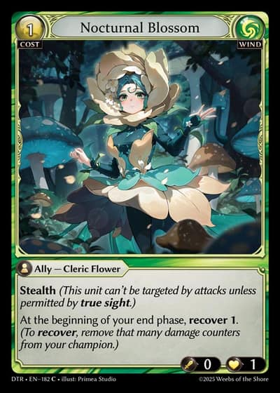 Nocturnal Blossom DTR-EN-182-Foil-Common (C) - Distorted Reflections - Grand Archive Card
