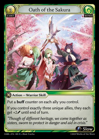 Oath of the Sakura AMB-EN-185-Normal-Rare (R) - Mortal Ambition - Grand Archive Card