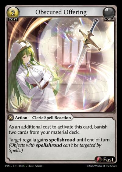 Obscured Offering PTM-EN-053-Foil-Uncommon (U) - Phantom Monarchs - Grand Archive Card