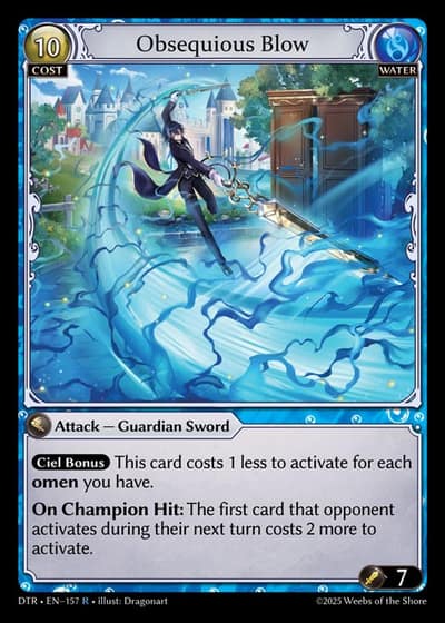 Obsequious Blow DTR-EN-157-Foil-Rare (R) - Distorted Reflections - Grand Archive Card