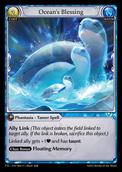 Ocean's Blessing FTC-EN-066-Foil-Uncommon (U) - Fractured Crown - Grand Archive Card