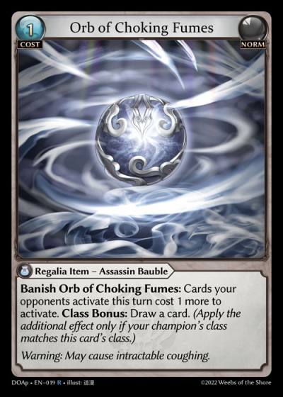Orb of Choking Fumes DOAp-EN-019-Normal-Rare (R) - Dawn of Ashes Prelude - Grand Archive Card