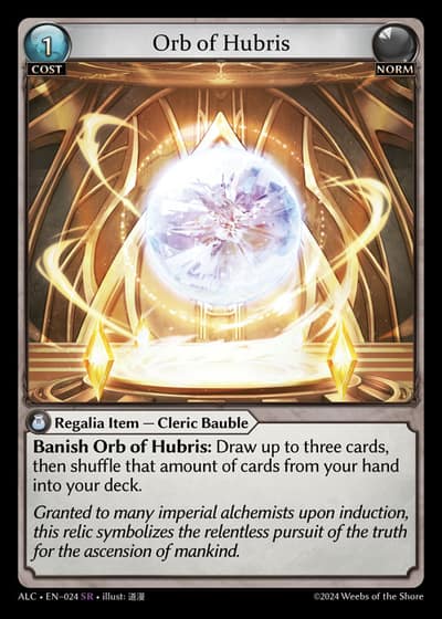 Orb of Hubris ALC-EN-024-Foil-Super Rare (SR) - Alchemical Revolution - Grand Archive Card