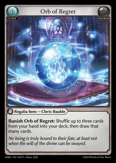 Orb of Regret AMB-EN-018-Normal-Rare (R) - Mortal Ambition - Grand Archive Card