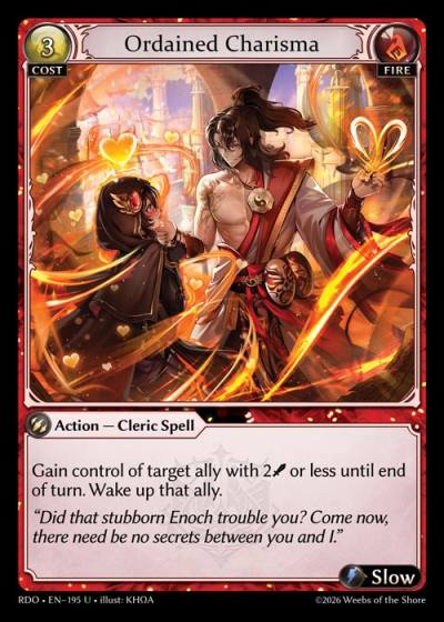 Ordained Charisma RDO-EN-195-Foil-Uncommon (U) - Radiant Origins - Grand Archive Card