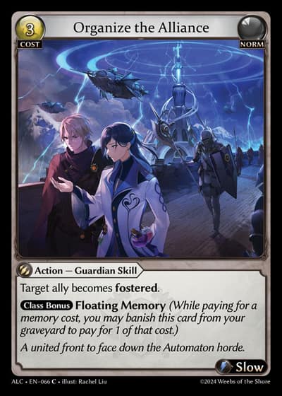 Organize the Alliance ALC-EN-066-Foil-Common (C) - Alchemical Revolution - Grand Archive Card