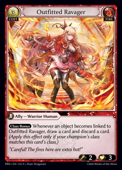 Outfitted Ravager PRD-EN-125-Foil-Rare (R) - .asphodel/paradise - Grand Archive Card