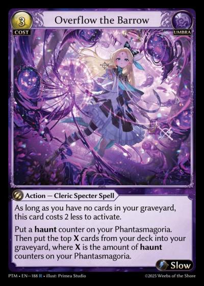 Overflow the Barrow PTM-EN-188-Foil-Rare (R) - Phantom Monarchs - Grand Archive Card