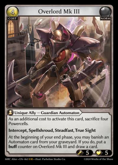 Overlord Mk III MRC Alter-EN-063-Foil-Ultra Rare (UR) - Mercurial Heart Alter Edition - Grand Archive Card