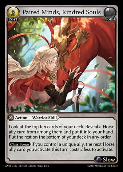 Paired Minds, Kindred Souls AMB-EN-067-Foil-Super Rare (SR) - Mortal Ambition - Grand Archive Card