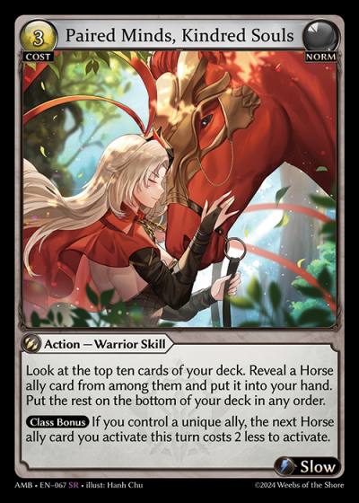 Paired Minds, Kindred Souls AMB-EN-067-Normal-Super Rare (SR) - Mortal Ambition - Grand Archive Card