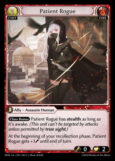 Patient Rogue DOA 1st-EN-146-Foil-Uncommon (U) - Dawn of Ashes First Edition - Grand Archive Card