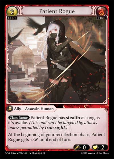 Patient Rogue DOA Alter-EN-146-Normal-Uncommon (U) - Dawn of Ashes Alter Edition - Grand Archive Card