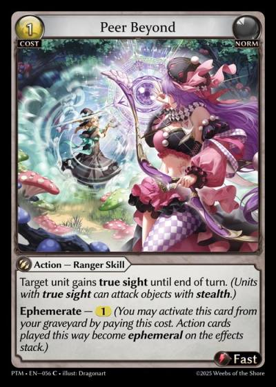 Peer Beyond PTM-EN-056-Foil-Common (C) - Phantom Monarchs - Grand Archive Card