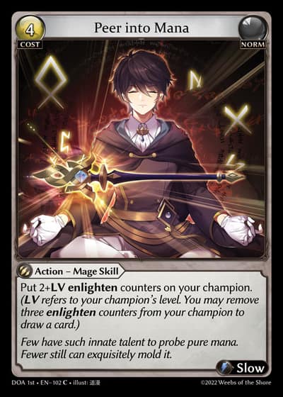 Peer into Mana DOA 1st-EN-102-Foil-Common (C) - Dawn of Ashes First Edition - Grand Archive Card