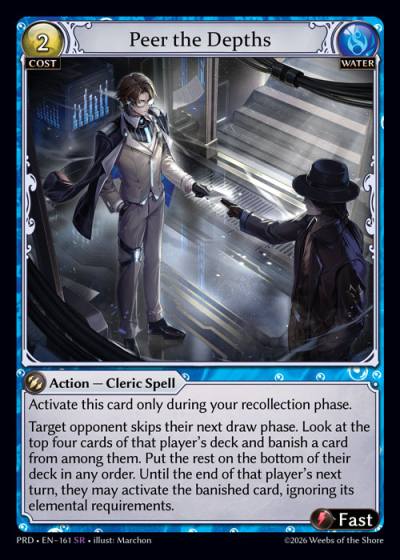 Peer the Depths PRD-EN-161-Foil-Super Rare (SR) - .asphodel/paradise - Grand Archive Card