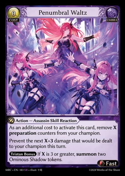 Penumbral Waltz MRC-EN-183-Foil-Super Rare (SR) - Mercurial Heart - Grand Archive Card