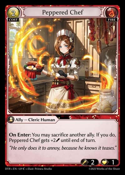 Peppered Chef DTR-EN-129-Foil-Common (C) - Distorted Reflections - Grand Archive Card