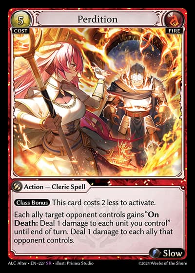 Perdition ALC Alter-EN-227-Foil-Super Rare (SR) - Alchemical Revolution Alter Edition - Grand Archive Card