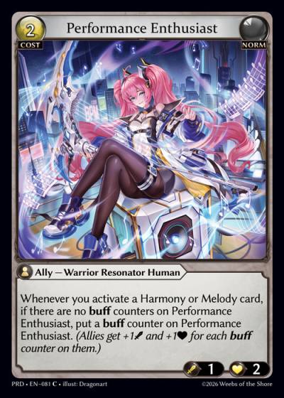Performance Enthusiast PRD-EN-081-Foil-Common (C) - .asphodel/paradise - Grand Archive Card