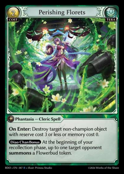Perishing Florets RDO-EN-387-Foil-Rare (R) - Radiant Origins - Grand Archive Card