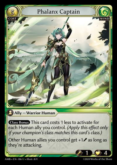 Phalanx Captain AMB-EN-186-Foil-Uncommon (U) - Mortal Ambition - Grand Archive Card