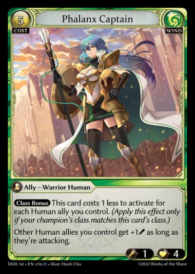 Phalanx Captain DOA 1st-EN-216-Foil-Rare (R) - Dawn of Ashes First Edition - Grand Archive Card