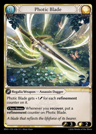 Photic Blade RDO-EN-036-Foil-Super Rare (SR) - Radiant Origins - Grand Archive Card