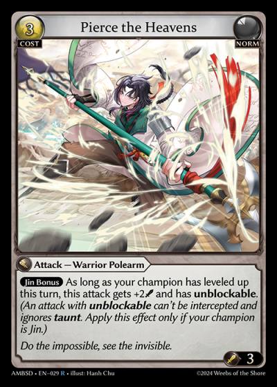 Pierce the Heavens AMBSD-EN-029-Normal-Rare (R) - Mortal Ambition Starter Decks - Grand Archive Card