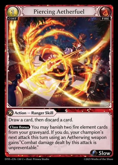 Piercing Aetherfuel DTR-EN-130-Foil-Uncommon (U) - Distorted Reflections - Grand Archive Card