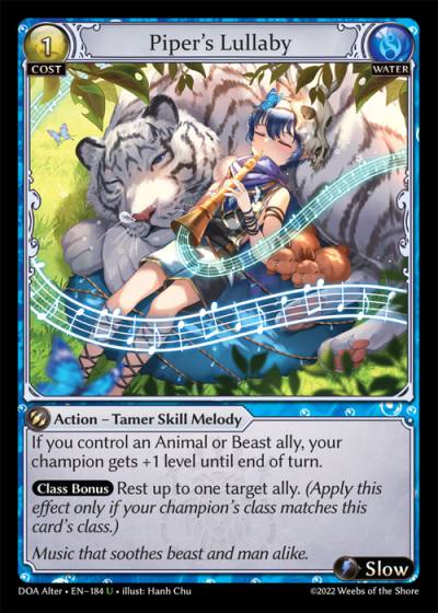 Piper's Lullaby DOA Alter-EN-184-Normal-Uncommon (U) - Dawn of Ashes Alter Edition - Grand Archive Card