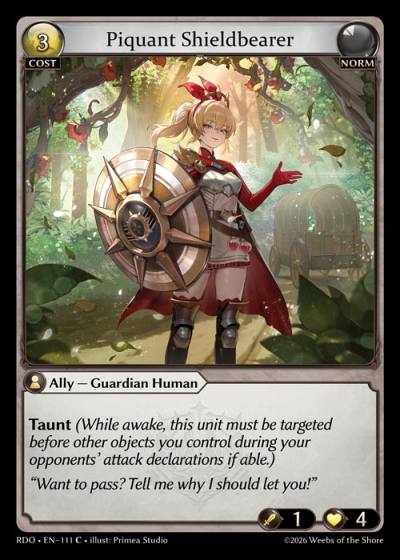 Piquant Shieldbearer RDO-EN-111-Foil-Common (C) - Radiant Origins - Grand Archive Card