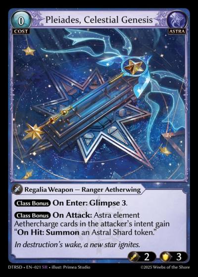 Pleiades, Celestial Genesis DTRSD-EN-021-Normal-Super Rare (SR) - Distorted Reflections Starter Decks - Grand Archive Card