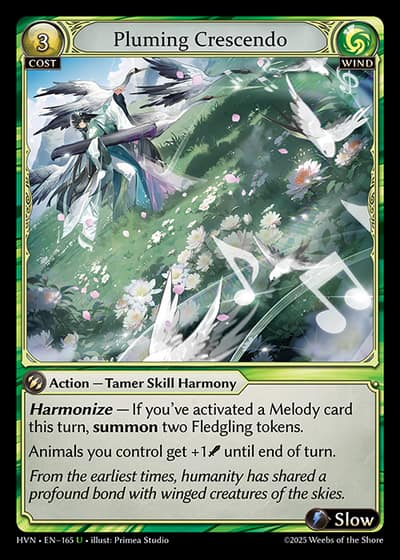 Pluming Crescendo HVN-EN-165-Foil-Uncommon (U) - Abyssal Heaven - Grand Archive Card