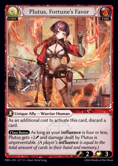 Plutus, Fortune's Favor PRD-EN-127-Foil-Super Rare (SR) - .asphodel/paradise - Grand Archive Card