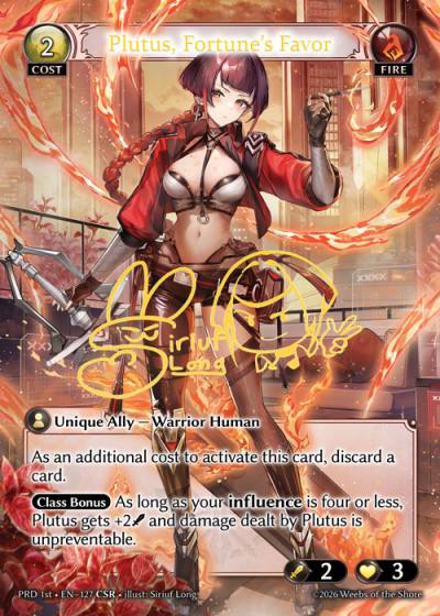 Plutus, Fortune's Favor PRD 1st-EN-127-Foil-Common (C) - .asphodel/paradise First Edition - Grand Archive Card